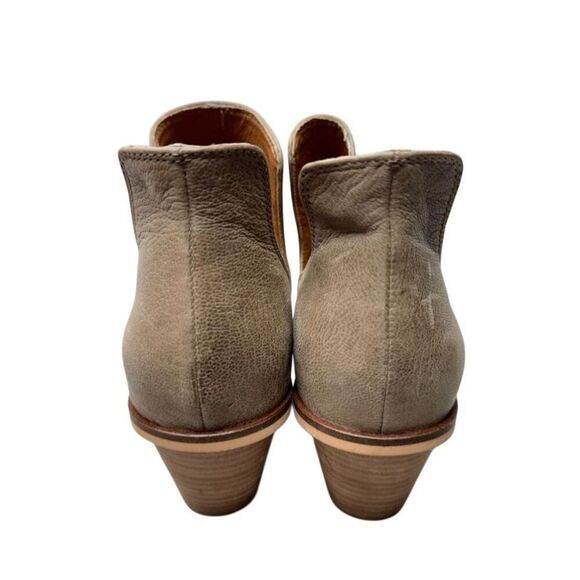 Lucky Brand Boots Size‎ 8.5 Tan Leather Block Heel Pull On Style Ankle Booties - Picture 8 of 12